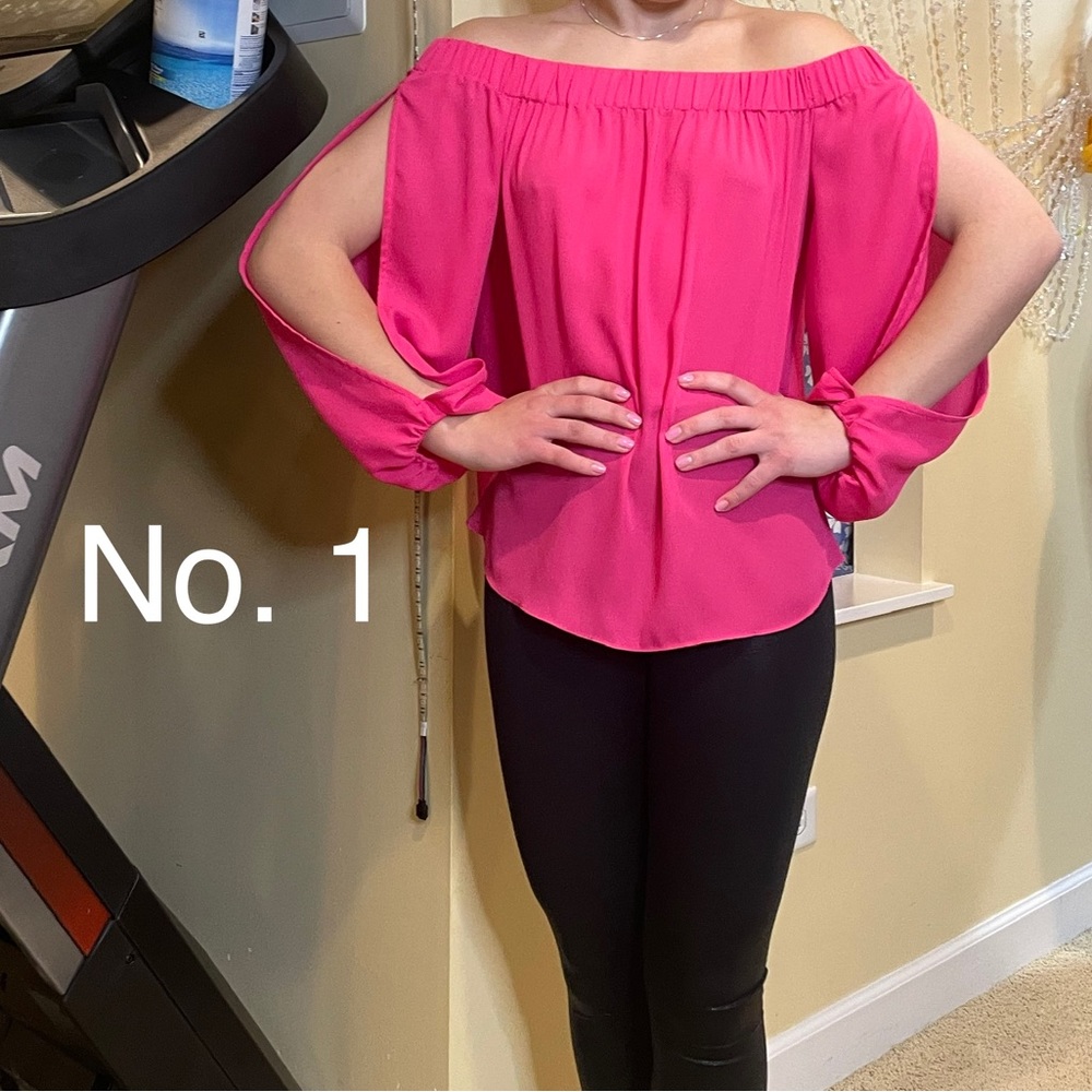 Pink chiffon top